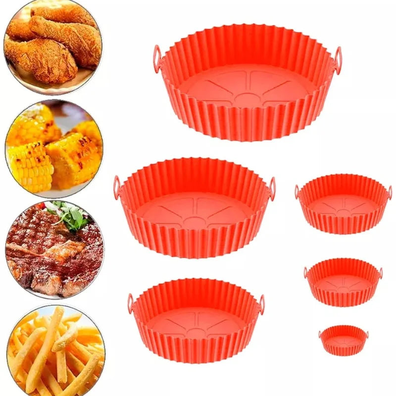 Kit 6 Formas de Silicone para AirFryer e microondas