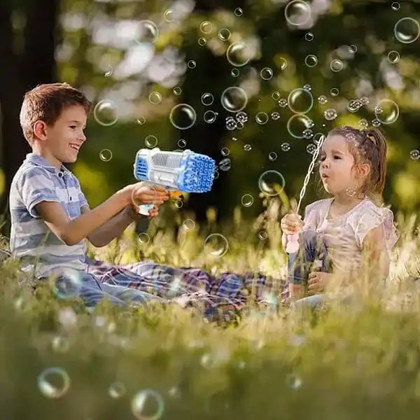 Brinquedo Bazuca Automática de Bolhas de Sabão